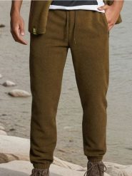 Spodnie jogger - khaki. Brązowe spodnie materiałowe męskie Sinsay, bez wzorów. Za 99.99 zł.