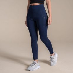 Damskie legginsy Craghoppers Kiwi Pro. Niebieskie legginsy damskie CRAGHOPPERS, bez wzorów, na fitness i siłownię. W wyprzedaży za 333.65 zł.