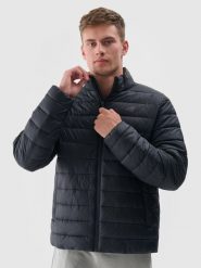 4F Kurtka puchowa z syntetycznym wypełnieniem męska - czarna M. Czarne kurtki treningowe męskie 4f, m, bez wzorów, z dzianiny. W wyprzedaży za 139.99 zł.