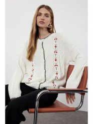 Trendyol Kardigan w kolorze białym rozmiar: L. Białe kardigany damskie Trendyol, l, bez wzorów. Za 86.99 zł.