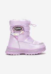 Fioletowe Pikowane Śniegowce z Kolorowymi Naszywkami Gemra. Fioletowe śniegowce dziewczęce Born2be, z jeansu. Za 49.99 zł.