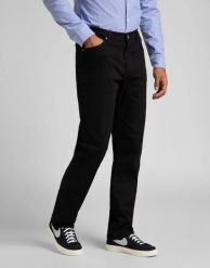 LEE WEST MĘSKIE SPODNIE JEANSOWE CLEAN BLACK L70WHFAE 112118744. Czarne spodnie materiałowe męskie Lee, bez wzorów, z jeansu. Za 199.99 zł.