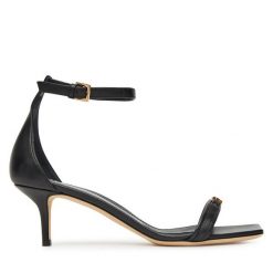 Sandały Elisabetta Franchi. Czarne sandały damskie Elisabetta Franchi, bez wzorów, bez obcasa, na szpilce. Za 1,599.00 zł.