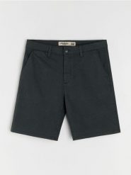 Bawełniane szorty jeansowe - szary. Szare szorty męskie Sinsay, bez wzorów, z bawełny. Za 59.99 zł.