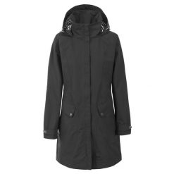 Kurtka Damska Rainy Day Wodoodporna. Czarne kurtki damskie Trespass, l, bez wzorów, z bawełny, z kapturem. Za 675.99 zł.