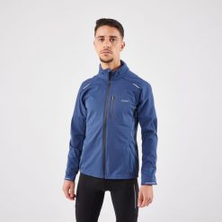 Kurtka do biegania męska Kiprun Run 900 Warm Regul. Niebieskie kurtki treningowe męskie KIPRUN, m, bez wzorów, z materiału, do biegania. Za 299.99 zł.