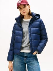 Tommy Hilfiger kurtka pikowana Kobiety niebieski, S. Niebieskie kurtki damskie Tommy Hilfiger, s, bez wzorów, z puchu. Za 649.95 zł.