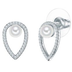 Lulu & Jane Mosiadz Cyrkonia Sztuczna perła Kolczyki 1 ct Damski. Białe kolczyki damskie Lulu & Jane, z cyrkonią, srebrne, na sztyftcie. Za 349.99 zł.