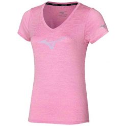 Koszulka do biegania damska Mizuno Impulse Core RB Tee. Czerwone bluzki damskie Mizuno, xl, bez wzorów, z materiału, bez ramiączek. Za 67.99 zł.