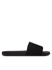 Calvin Klein Klapki Nemo - Canvas Signature Logo Sliders HW0HW02960 Czarny. Czarne klapki damskie CALVIN KLEIN, bez wzorów, z materiału, bez obcasa. Za 189.99 zł.