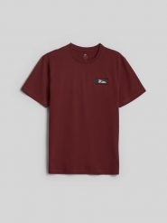 4F T-shirt regular z nadrukiem męski - brązowy XXL. Brązowe t-shirty męskie 4f, m, bez wzorów, z bawełny, bez kołnierzyka. Za 79.99 zł.