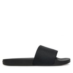 Klapki Calvin Klein. Czarne klapki damskie CALVIN KLEIN, bez wzorów, bez obcasa. Za 139.99 zł.