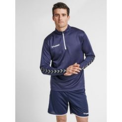 Bluza Hummel demi-zip hmlAUTHENTIC. Niebieskie bluzy bez kaptura męskie HUMMEL, xl. W wyprzedaży za 165.50 zł.