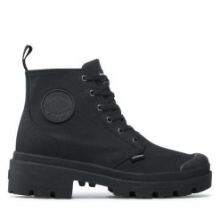 Trapery Palladium. Czarne trapery damskie Palladium, bez obcasa. Za 329.99 zł.