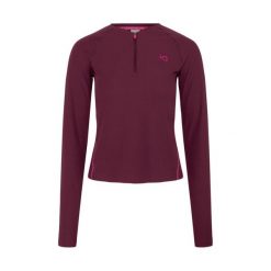 Damska koszulka z długim rękawem Kari Traa Linnea. Brązowe bluzki damskie Kari Traa, bez wzorów, bez kołnierzyka. Za 303.50 zł.