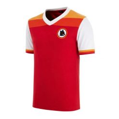 AS Roma 1978 - 79 - Koszulka Piłkarska Retro - Czerwona – COPA Football. Czerwone t-shirty sportowe męskie COPA FOOTBALL, xl, z bawełny, bez ramiączek, do piłki nożnej. Za 343.78 zł.