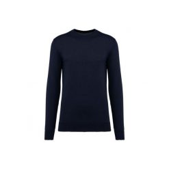 Sweter z okrągłym dekoltem z Suprimy Kariban Premium. Niebieskie swetry męskie KARIBAN, m, bez wzorów, z bawełny, bez kołnierzyka. Za 223.50 zł.