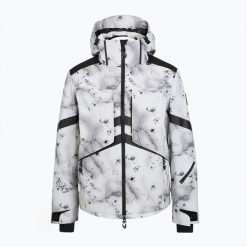 Kurtka narciarska męska EA7 Emporio Armani Ski Cortina Protectum7 Graphic. Białe kurtki męskie EA7 Emporio Armani, na zimę, l, bez wzorów, z syntetyku, sportowe, bez kaptura. Za 2,579.00 zł.