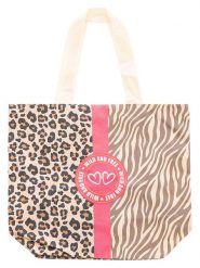 Zwillingsherz Shopper bag "Leo + Zebra" w kolorze beżowym - 36 x 46 cm rozmiar: onesize. Brązowe shopper bag damskie Zwillingsherz, bez wzorów, z materiału, na ramię, bez dodatków. Za 56.93 zł.