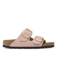 Birkenstock Skórzane klapki "Arizona" w kolorze jasnoróżowym rozmiar: 38. Różowe klapki damskie Birkenstock, bez wzorów, bez obcasa. Za 487.72 zł.