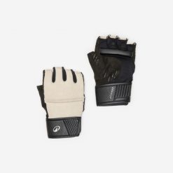 Rękawiczki do cardio-boxingu Outshock. Brązowe rękawiczki damskie DOMYOS, bez wzorów. Za 79.99 zł.