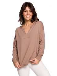 Be Wear Bluza w kolorze jasnobrązowym rozmiar: XXL. Brązowe bluzy bez kaptura damskie Be Wear, xxl. Za 114.17 zł.