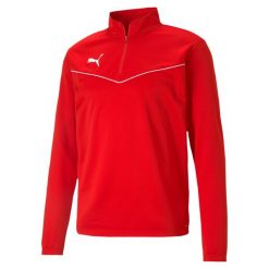 Bluza piłkarska męska Puma teamRISE 1 4 Zip Top. Białe bluzy bez kaptura męskie Puma, m, z poliesteru. Za 184.46 zł.