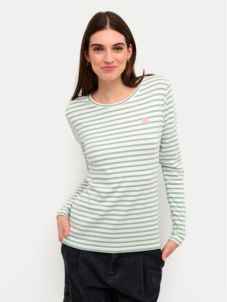 Kaffe Bluzka Liddy 10502821 Zielony Regular Fit. Zielone bluzki damskie Kaffe, m, bez wzorów, z syntetyku, bez ramiączek. Za 99.99 zł.