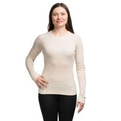 Koszulka termoaktywna damska Classic Thermal Merino Base Layer Crew W. Brązowe bielizna termoaktywna damska Smartwool, xs, bez wzorów, z dzianiny. Za 539.99 zł.
