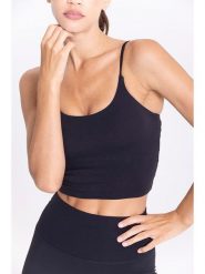 Onamaste Top sportowy w kolorze czarnym rozmiar: S/M. Czarne topy damskie Onamaste, m, bez wzorów, z materiału, bez kołnierzyka. Za 126.15 zł.