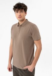 Koszulka polo O-LAMBO. Koszulki polo męskie Volcano, m, bez wzorów, z bawełny, bez ramiączek. Za 99.99 zł.