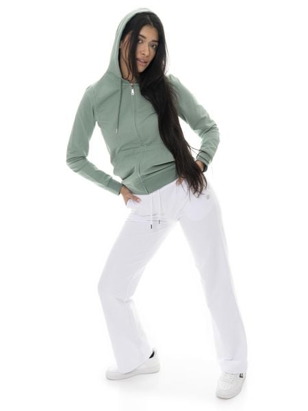 Damskie spodnie palazzo Non-Felpeti Leone Basic. Białe spodnie sportowe damskie LEONE 1947 APPAREL, l, z bawełny, na fitness i siłownię. Za 248.39 zł.