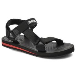 Czarne Sandały Big Star Wygodne Buty Damskie. Czarne sandały damskie Big Star, bez wzorów, bez obcasa. Za 119.00 zł.