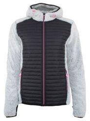 Peak Mountain Kurtka polarowa "Astone" w kolorze szaro-czarnym rozmiar: XXL. Czarne kurtki damskie Peak Mountain, xxl, bez wzorów, z polaru, bez kaptura. Za 173.99 zł.