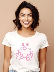 WOOOP Koszulka w kolorze białym rozmiar: XL. Białe bluzki damskie Wooop, xl, bez wzorów, bez kołnierzyka, bez ramiączek. Za 52.30 zł.