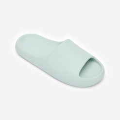 Klapki basenowe Nabaiji 500 Style. Niebieskie klapki damskie NABAIJI, bez wzorów, z materiału, bez obcasa. Za 59.99 zł.