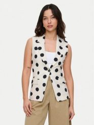 ONLY Kamizelka Viesta 15375017 Kremowy Slim Fit. Białe kamizelki damskie Only, z wiskozy. Za 169.99 zł.