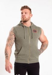 Silverdale Bluza z kapturem bez rękawów - zielony. Zielone bluzy sportowe męskie GORILLA WEAR, l, z bawełny. Za 356.00 zł.