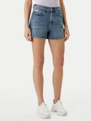 Calvin Klein Jeans Szorty jeansowe LV047F766G Niebieski Relaxed Fit. Niebieskie szorty damskie Calvin Klein Jeans, bez wzorów, z bawełny. Za 369.99 zł.