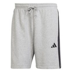 Spodenki Adidas Sport M 3S Ft Dorosłych. Szare szorty męskie Adidas, bez wzorów, z bawełny, sportowe. Za 194.00 zł.