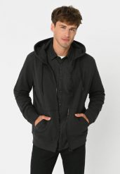 Bluza z kapturem B-VITAR. Szare bluzy z kapturem męskie Volcano, m, z bawełny. Za 199.99 zł.