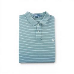 Koszulka polo męska z krótkim rękawem niebieska. Niebieskie koszulki polo męskie Ralph Lauren, m, bez wzorów, z materiału, bez ramiączek. Za 127.76 zł.