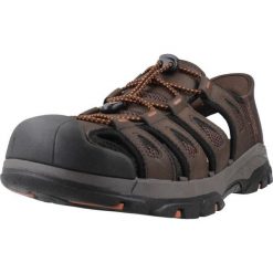 Sandały SKECHERS SLIP - INS TRESMEN NORVICK Brązowy. Brązowe sandały męskie Skechers, z materiału, bez zapięcia. Za 316.99 zł.