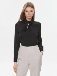 Calvin Klein Bluzka K20K206890 Czarny Regular Fit. Czarne bluzki damskie CALVIN KLEIN, bez wzorów, z syntetyku, bez ramiączek. Za 449.99 zł.