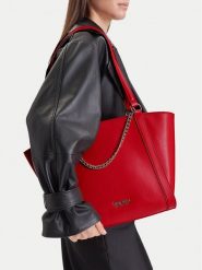 Nine West Torebka CEO-ADDISON-LH22281 Czerwony. Czerwone torebki klasyczne damskie Nine West, bez wzorów, bez dodatków. Za 229.99 zł.