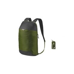 Plecak turystyczny 10 ultra compact. Zielone plecaki damskie QUECHUA, bez wzorów, z materiału. Za 7.99 zł.