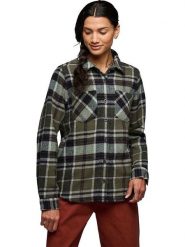 Black Diamond Koszula flanelowa "Projekt" w kolorze zielono-czarnym rozmiar: S. Czarne koszule damskie Black Diamond, s, bez wzorów, z bawełny, bez kołnierzyka, bez ramiączek. Za 176.08 zł.