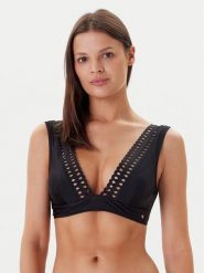BOSS Góra od bikini Eyelet 50540665 Czarny. Czarne bikini damskie Boss, bez wzorów. Za 199.99 zł.