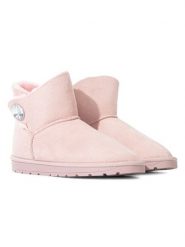 ISLAND BOOT Botki zimowe "Dona" w kolorze jasnoróżowym rozmiar: 39. Różowe botki damskie Island Boot, na zimę, bez obcasa, bez zapięcia. Za 130.99 zł.