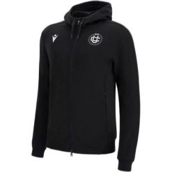 Bluza z kapturem i zamkiem błyskawicznym Udinese 22/ Leisure. Czarne bluzy sportowe damskie Macron, xl, bez wzorów, z bawełny, bez ramiączek, z kapturem. Za 298.00 zł.